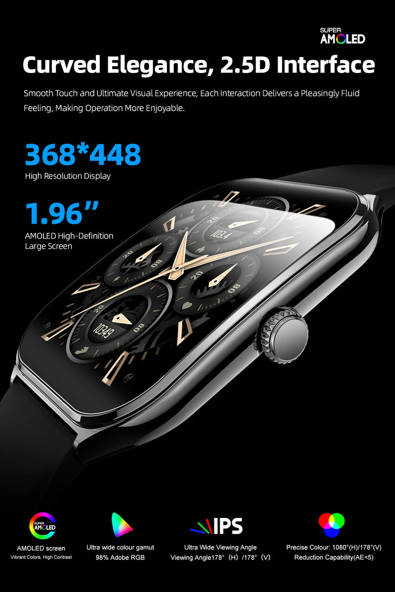 ⌚ VibeWatch™ Ultra AMOLED Élégance, Technologie et Performance à Votre Poignet
