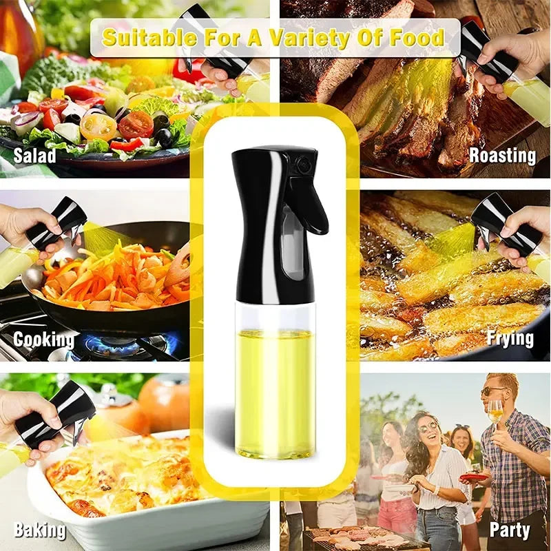 Bouteille de pulvérisation d'huile en plastique, vaporisateur d'huile de cuisine domestique, nébulisation, remplissage de brume, cuisson, distributeur de Camping pour barbecue à double usage, 200/300/500ml