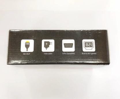 Console de jeu rétro HDMI Super Mini Système de jeu vidéo classique 821 jeux vidéo Plug and Play intégrés Convient pour un cadeau de Noël