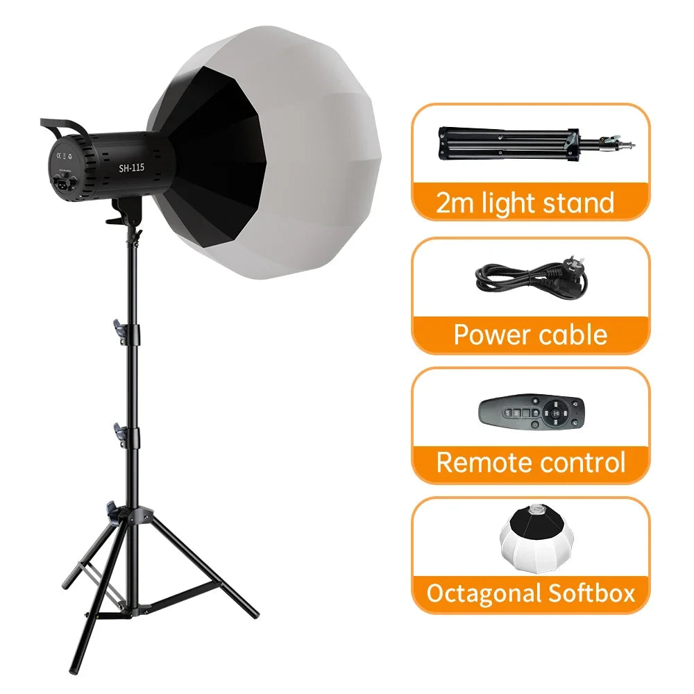 Lumière du jour LED pour la photographie et la vidéo, lampe solaire balance, flash de portrait, accessoires de studio, YouTube Live, 100W