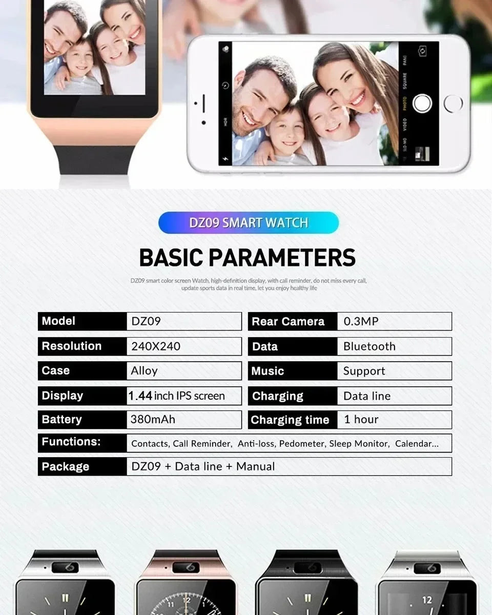 ⌚DZ09 SmartTouch™ – La Montre Intelligente Multitâche au Meilleur Prix