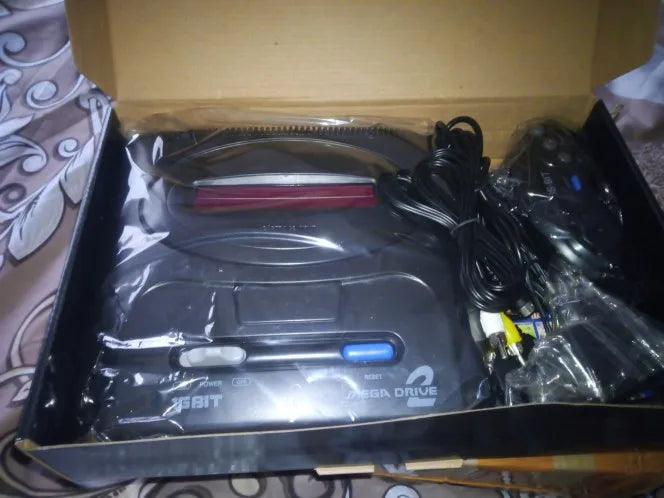 Console de jeu vidéo Sega MD2 2 TV, version PAL, couleur noire, prise UE, carte classique 16 bits, pour garçon