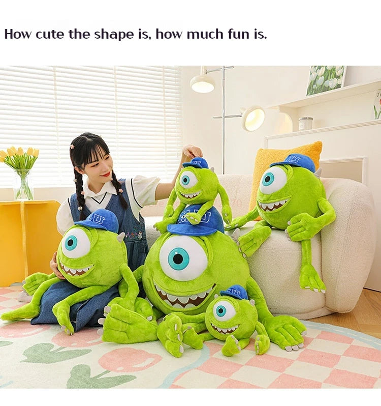 Peluche Mike Wazowski de Disney Monsters University, coussin décoratif pour canapé, décoration de chambre, cadeaux de Noël pour enfants