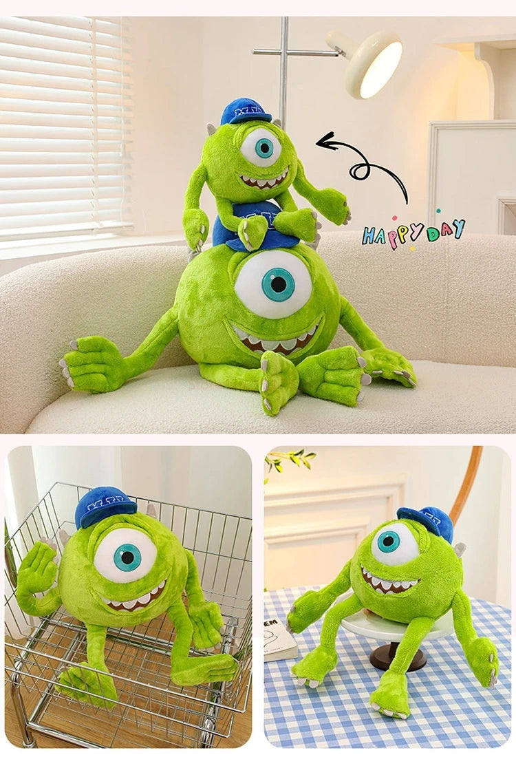 Peluche Mike Wazowski de Disney Monsters University, coussin décoratif pour canapé, décoration de chambre, cadeaux de Noël pour enfants