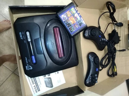 Console de jeu vidéo Sega MD2 2 TV, version PAL, couleur noire, prise UE, carte classique 16 bits, pour garçon