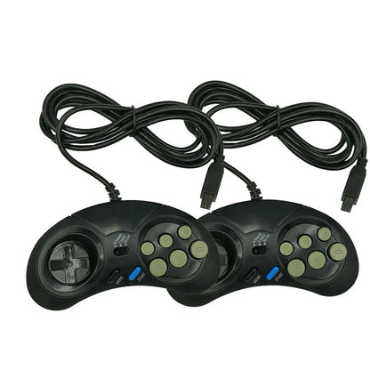 Pour console de jeu vidéo Sega MegaDrive MD2 Mini TV originale, joystick 16 bits, sortie AV, double manette filaire, livraison directe