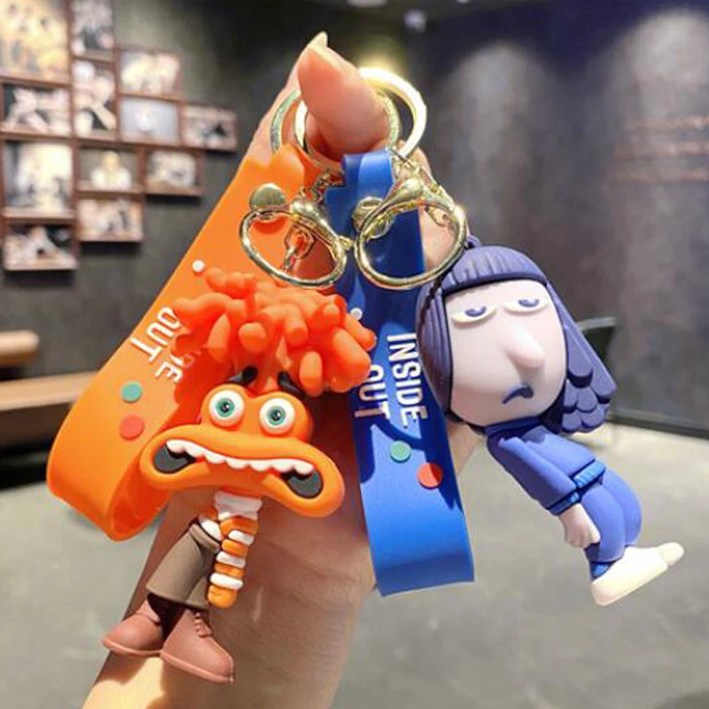 Porte-clés Disney Anime Vice-Versa 2, Mind Wars, émotions tristes, figurine Kawaii, jouet, poupée, pendentif pour clé de voiture pour homme, accessoires