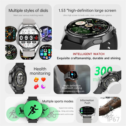 Montre connectée GT5 Pro pour homme, GPS, NDavid, écran AMOLED 360x360, fréquence cardiaque, appel Bluetooth, étanche IP67, HUAWEI 2024