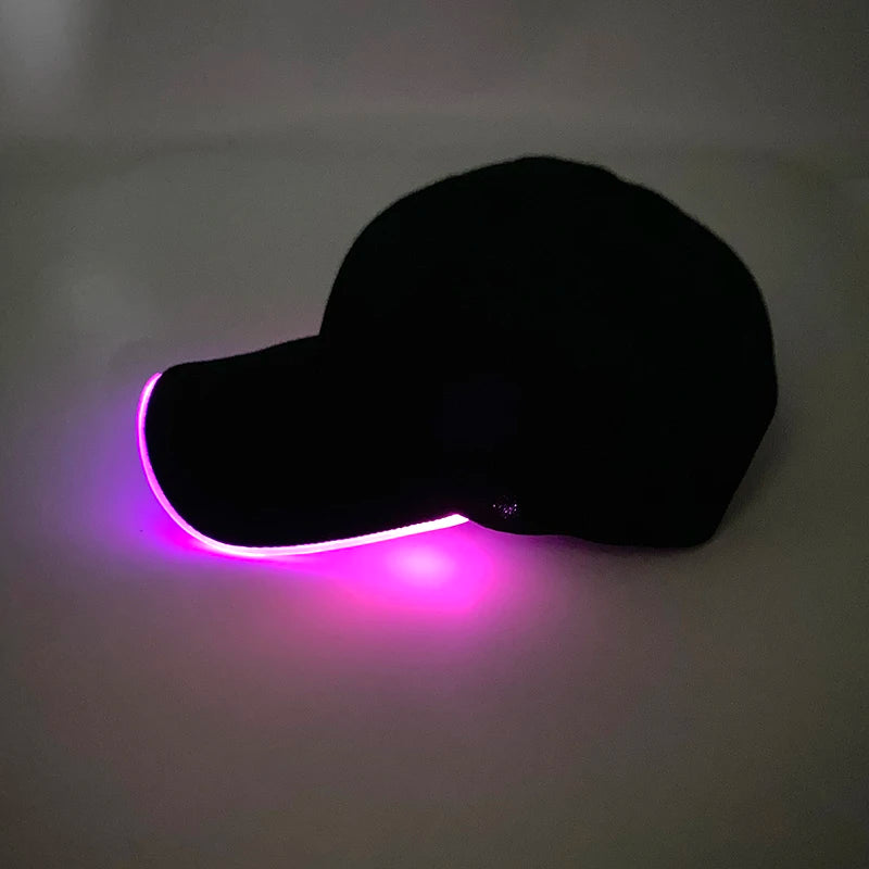 🧢💡Casquette LED à Fibre Optique – Le Style Qui Brille dans la Nuit !