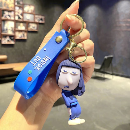 Porte-clés Disney Anime Vice-Versa 2, Mind Wars, émotions tristes, figurine Kawaii, jouet, poupée, pendentif pour clé de voiture pour homme, accessoires