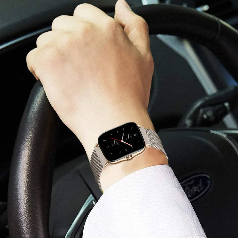 🔗FlexBand Pro™ – Bracelet Magnétique en Acier Inoxydable pour Montres Amazfit | Élégance & Confort au Quotidien