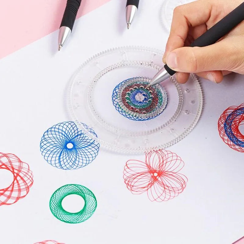 🌀✏️Kit Spirographe Créatif – Dessins Géo-Magiques pour Enfants Artistes en Herbe !