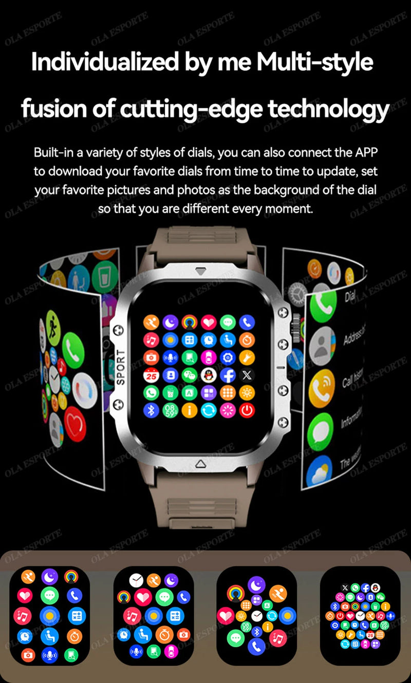 ⌚TitanForce GPS™ 2025 – Montre Intelligente Militaire Étanche, Sport & Santé | Homme Aventure & Performance