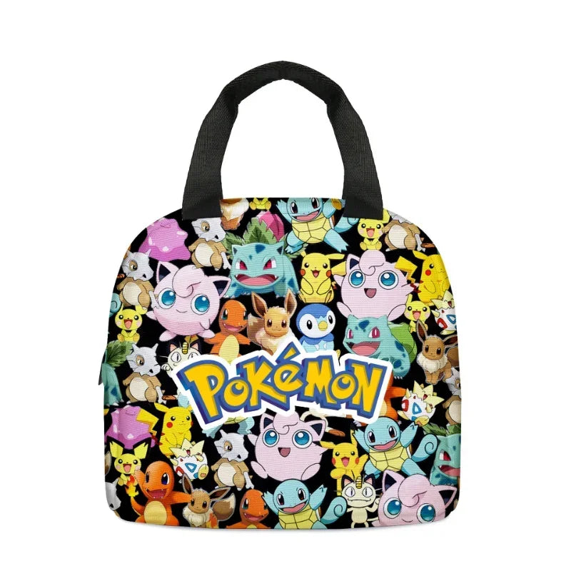 Boîte à déjeuner portable Pokémon Kawaii Pikachu pour étudiants, sac à déjeuner pratique pour l'école et le camping