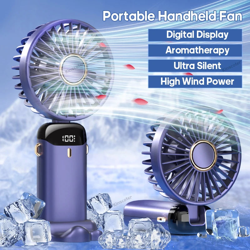 Mini ventilateur portatif USB Mini ventilateur de refroidissement portable Petit ventilateur de chargement Mini ventilateur de chargement silencieux Bureau du dortoir Bureau de l'étudiant Cadeaux longue durée