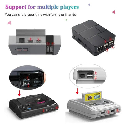 Coque de jeu portable rétro intégrée de plus de 45 000 pour SNES/MEGA