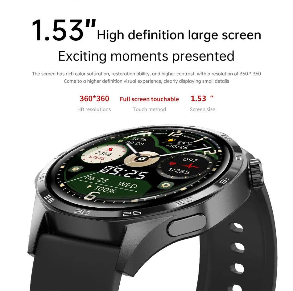 Montre connectée GT5 Pro pour homme, GPS, NDavid, écran AMOLED 360x360, fréquence cardiaque, appel Bluetooth, étanche IP67, HUAWEI 2024