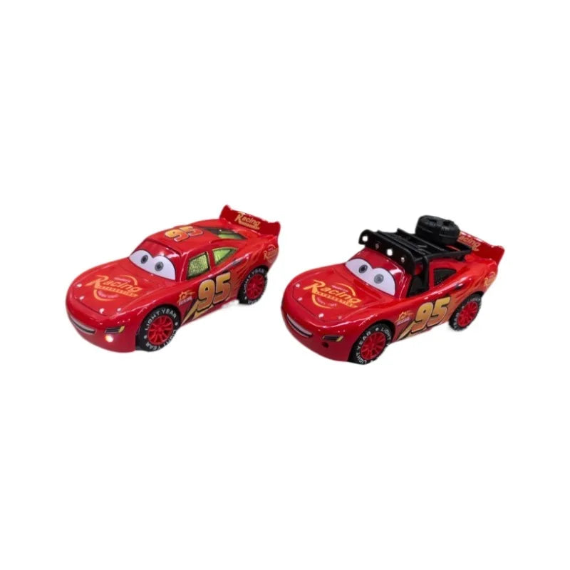Voiture en alliage Disney Cars Lightning McQueen, modèle original, lumière 3D, musique, traction, Flash McQueen, jouet cadeau pour enfants