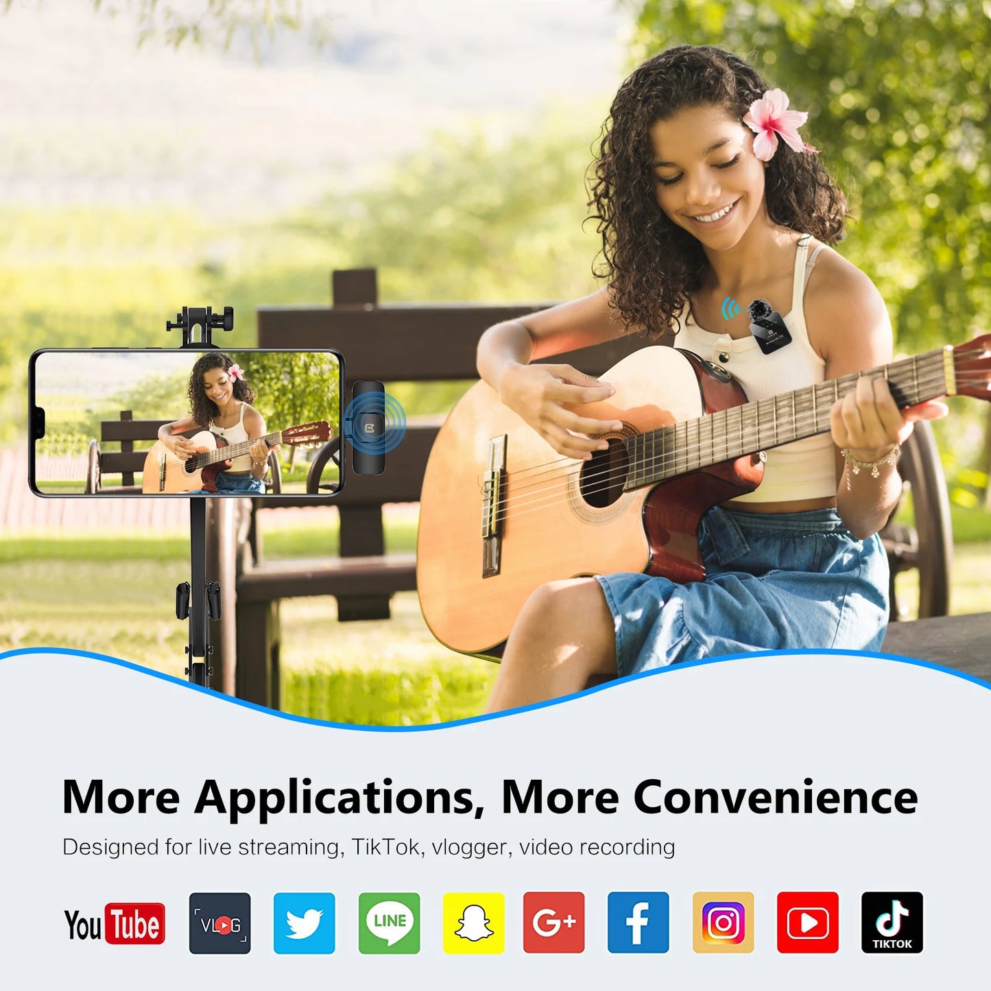 🎤 AirMic™ Pro – Micro Cravate Sans Fil Haute Qualité pour Créateurs, Streamers et Pros du Contenu