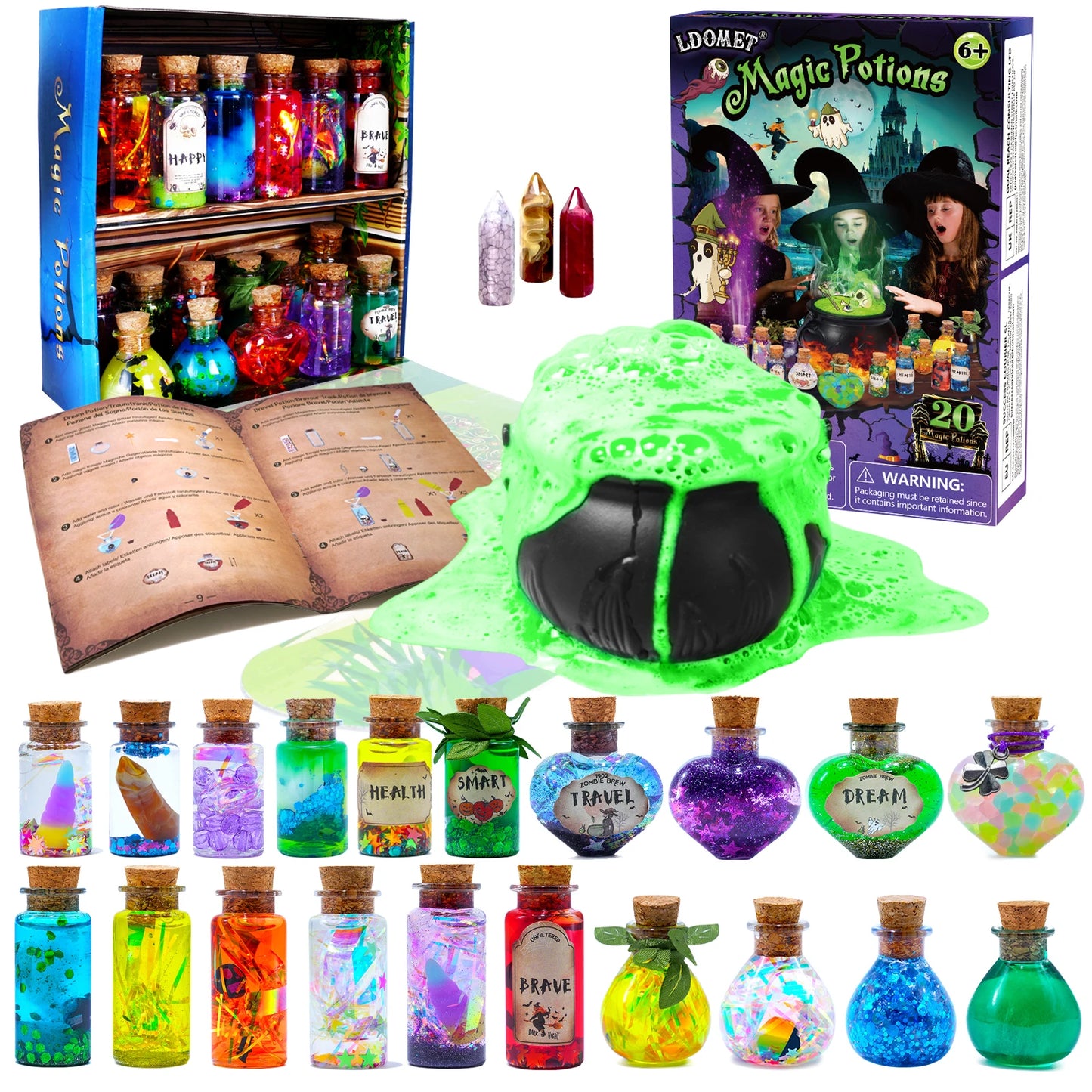 🧙♀️🌈 Kit de Potions Magiques Féeriques – Créez Vos Propres Sortilèges Colorés !