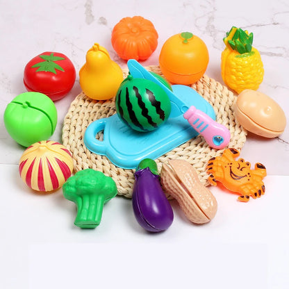 Jouet éducatif en plastique pour la cuisine, ensemble de jouets pour couper les fruits et légumes, maison de jeu, jouets de simulation, éducation précoce, cadeaux pour filles et garçons