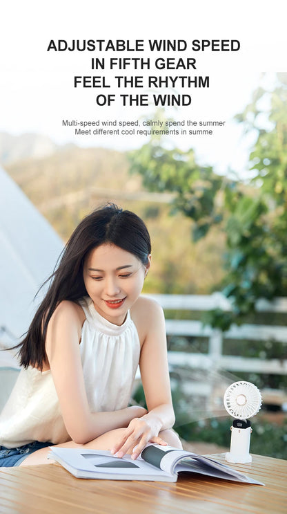 Mini ventilateur portatif USB Mini ventilateur de refroidissement portable Petit ventilateur de chargement Mini ventilateur de chargement silencieux Bureau du dortoir Bureau de l'étudiant Cadeaux longue durée