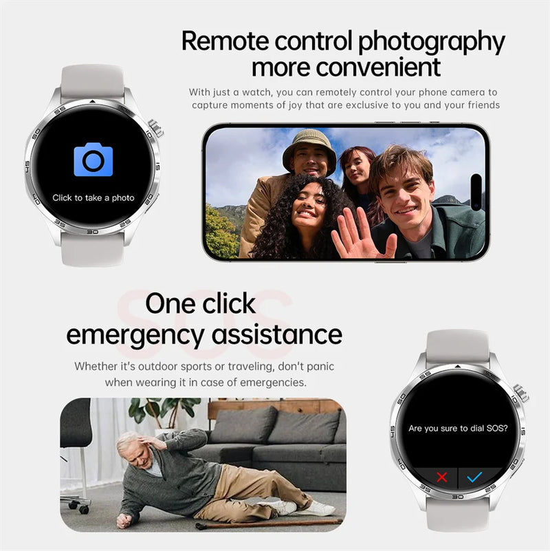 Montre connectée GT5 Pro pour homme, GPS, NDavid, écran AMOLED 360x360, fréquence cardiaque, appel Bluetooth, étanche IP67, HUAWEI 2024