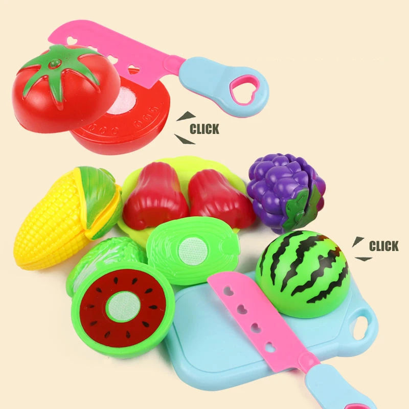 Jouet éducatif en plastique pour la cuisine, ensemble de jouets pour couper les fruits et légumes, maison de jeu, jouets de simulation, éducation précoce, cadeaux pour filles et garçons
