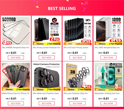 Protecteur d'écran de confidentialité à couverture complète, verre anti-espion pour iPhone 16, 11, 12, 13, 14 Pro Max, Mini, 8K, 15 Pro, Poly X, XS MAX, 5 pièces