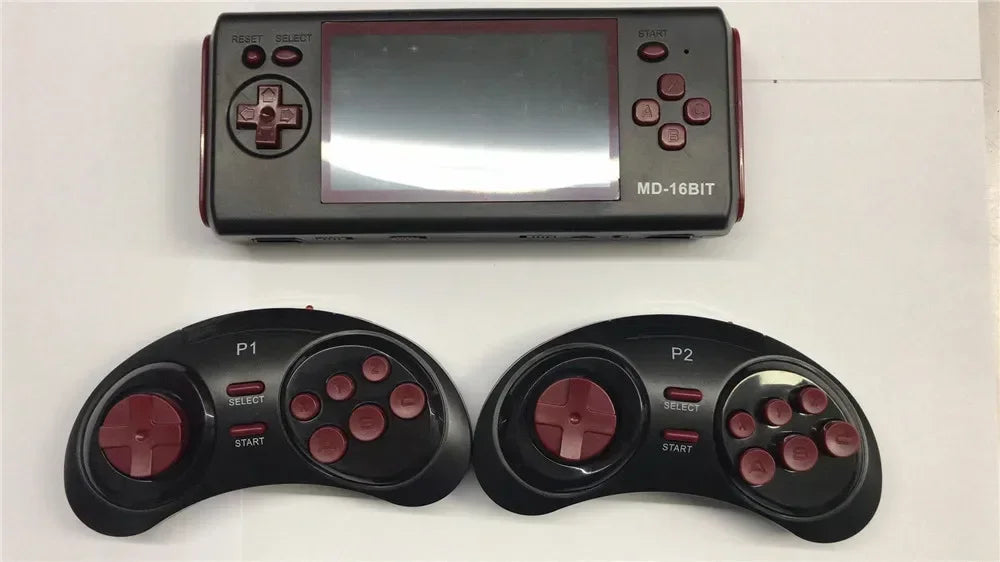 Console de jeu portable HG-943 4,3'' MD 16 bits HDMI TV Console de jeu rétro Console d'arcade 2 joueurs sans fil avec 118 jeux prenant en charge les cartes de jeu