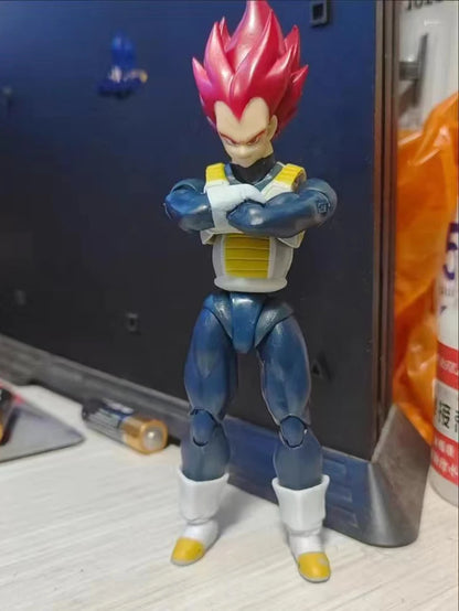 Figurines de l'anime Dragon Ball Super, figurine Majin Vegeta, modèle mobile à collectionner, SHF Super Saiyan God Vegeta, jouets