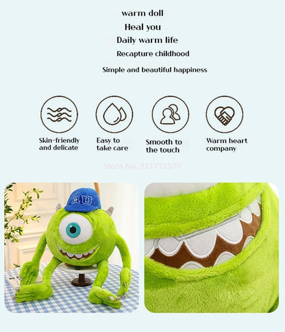 Peluche Mike Wazowski de Disney Monsters University, coussin décoratif pour canapé, décoration de chambre, cadeaux de Noël pour enfants