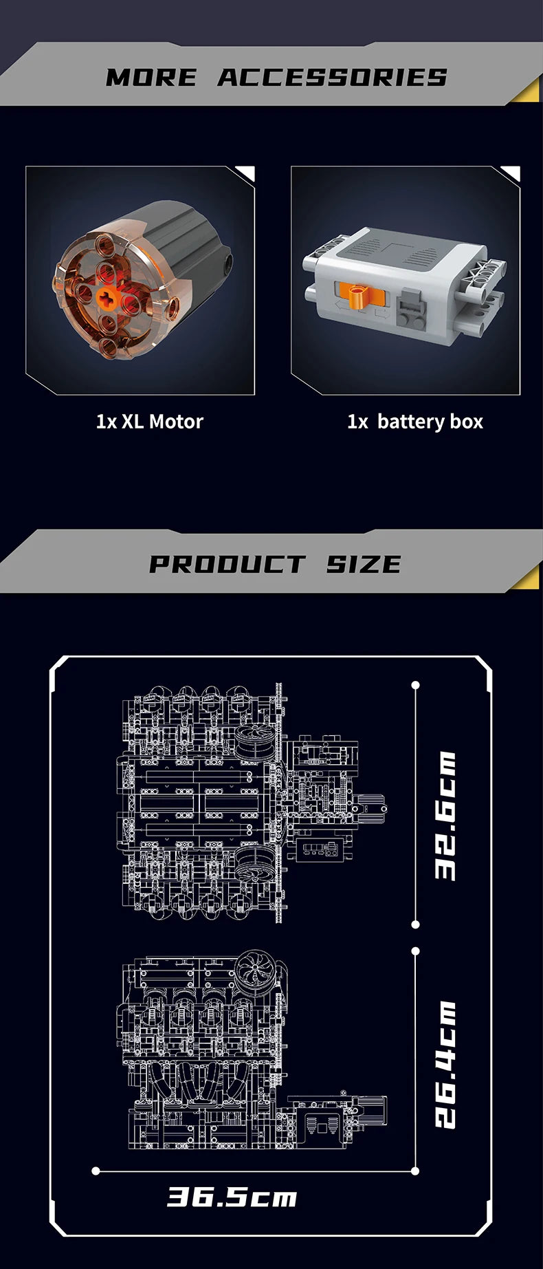 Mould King 10088 Bloc de construction de voiture technique Le modèle de moteur V8 motorisé Brique Assemblage Voiture Brique Jouets Enfants Cadeau de Noël