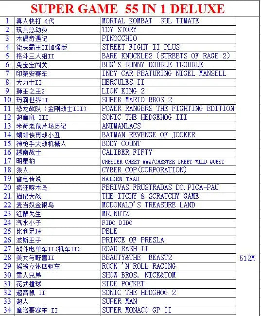 Nouvelle arrivée 16 bits pour console de jeu vidéo SEGA MD 2 pour cartouche de jeu SEGA originale en option 138 en 1, 196 en 1 jeu classique
