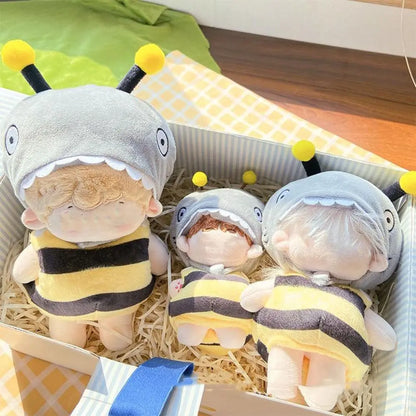 Tenue de remplacement pour poupée, combinaison abeille de dessin animé, 10 cm/15 cm/20 cm/40 cm, vêtements de poupée, accessoires