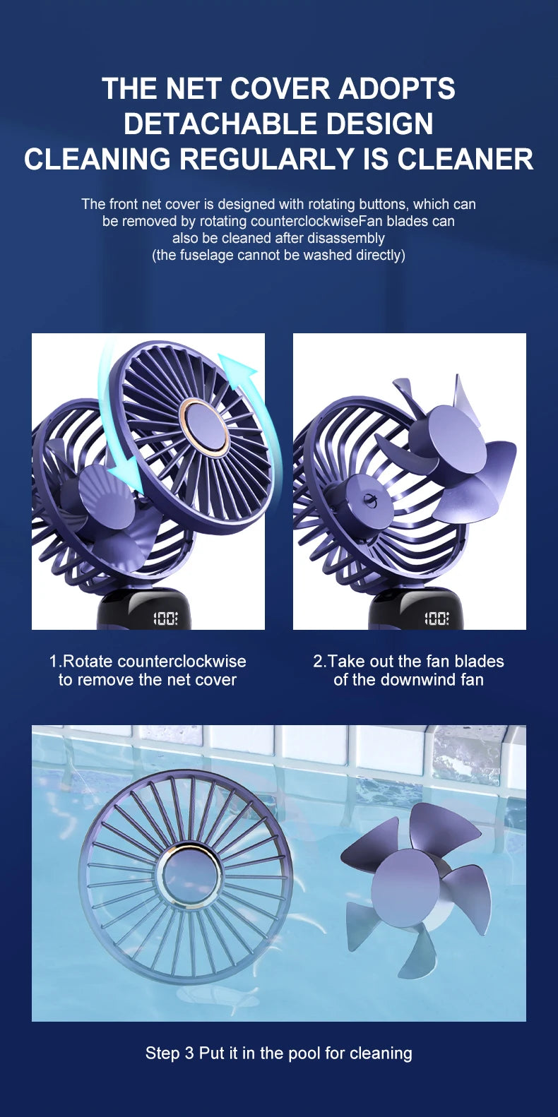 Mini ventilateur portatif USB Mini ventilateur de refroidissement portable Petit ventilateur de chargement Mini ventilateur de chargement silencieux Bureau du dortoir Bureau de l'étudiant Cadeaux longue durée