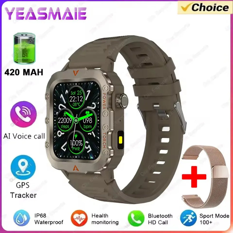 ⌚TitanForce GPS™ 2025 – Montre Intelligente Militaire Étanche, Sport & Santé | Homme Aventure & Performance