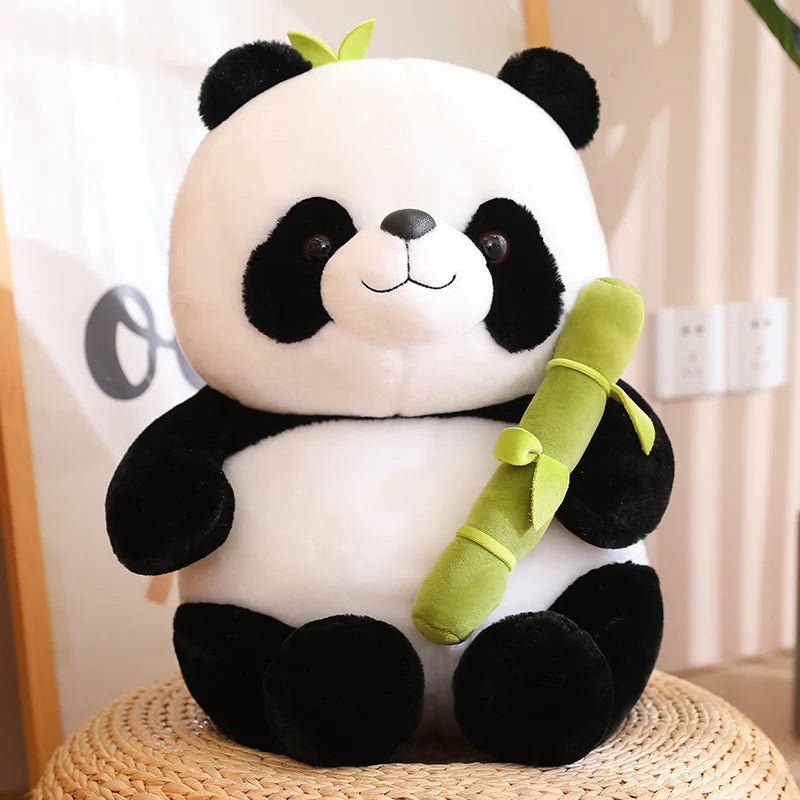 Panda Kawaii en peluche douce en bambou, poupées préférées du monde entier, cadeaux d'anniversaire et de Noël pour enfants