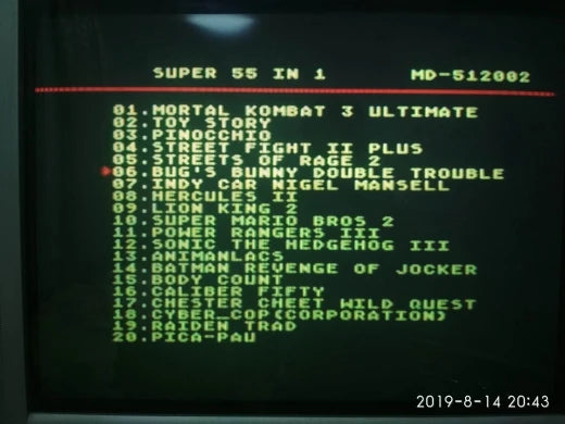 Nouvelle arrivée 16 bits pour console de jeu vidéo SEGA MD 2 pour cartouche de jeu SEGA originale en option 138 en 1, 196 en 1 jeu classique