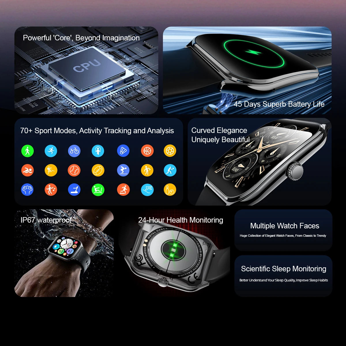 ⌚ VibeWatch™ Ultra AMOLED Élégance, Technologie et Performance à Votre Poignet