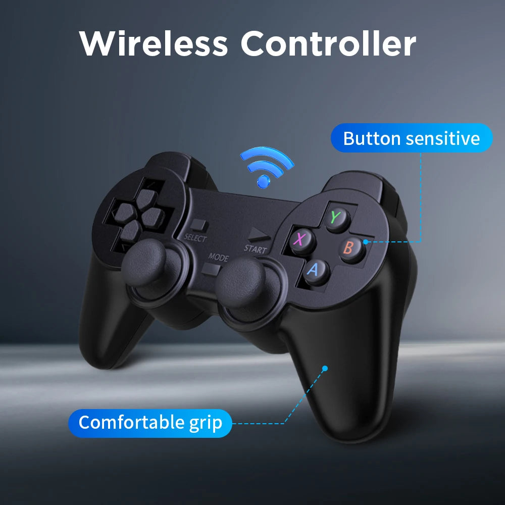 Console de jeux vidéo rétro Amlogic S905X4 pour Sega Saturn/PS1/PSP/N64/DC/MAME avec plus de 48 000 jeux et plus de 70 émulateurs.