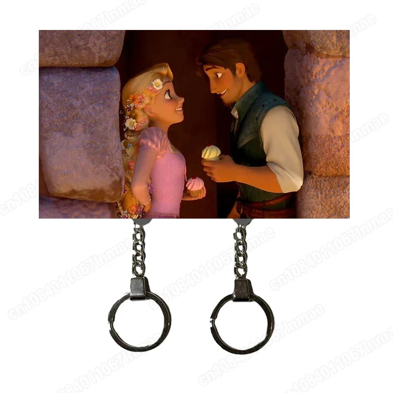 Porte-clés Disney Anime mignon Mickey Mouse Stitch Couple porte-clés réfrigérateur aimant fête décoration enfants jouets cadeaux