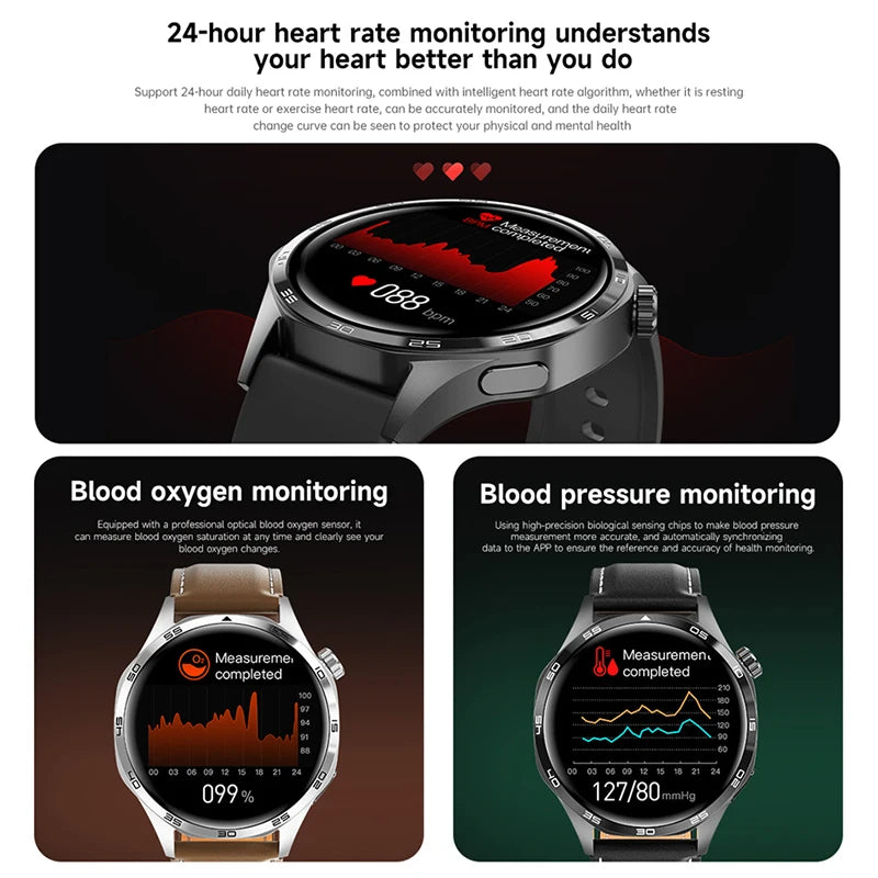 Montre connectée GT5 Pro pour homme, GPS, NDavid, écran AMOLED 360x360, fréquence cardiaque, appel Bluetooth, étanche IP67, HUAWEI 2024