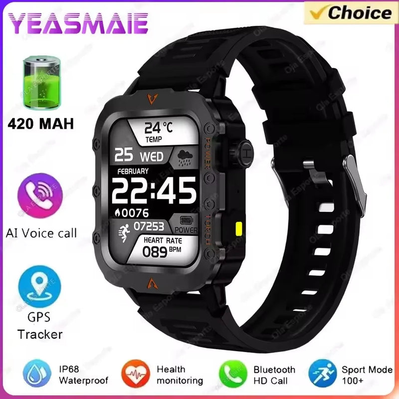 ⌚TitanForce GPS™ 2025 – Montre Intelligente Militaire Étanche, Sport & Santé | Homme Aventure & Performance