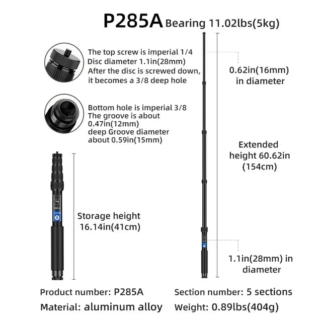 BEXIN-Extension monopode professionnelle pour DJI RS2 RSC2 RS3 RS3 Mini RS3 PRO RS4 RS4PRO, stabilisateur de caméra, support d'invitation de photographie, le plus récent
