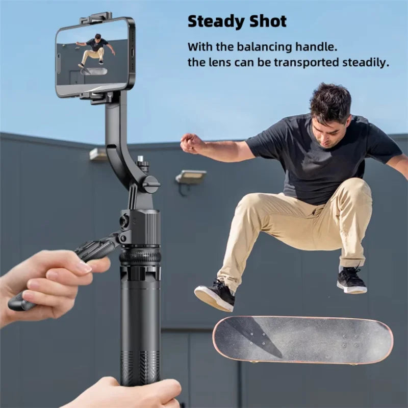 COOL DIER Trépied de prise de vue à rotation automatique, monopode C17, suivi AI, obturateur Bluetooth, lumière d'appoint pour support de téléphone, perche à selfie sans fil, 360°