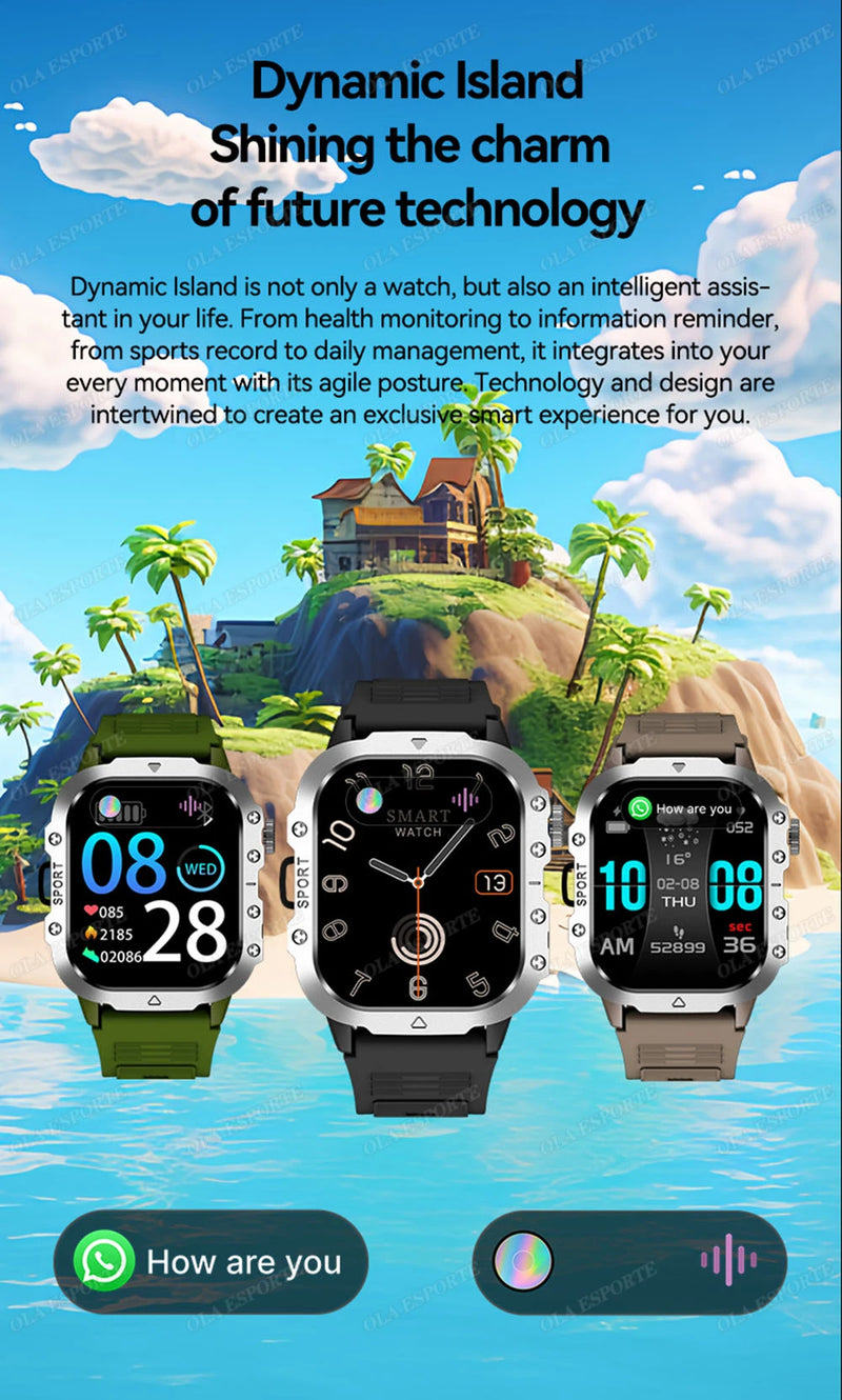 ⌚TitanForce GPS™ 2025 – Montre Intelligente Militaire Étanche, Sport & Santé | Homme Aventure & Performance