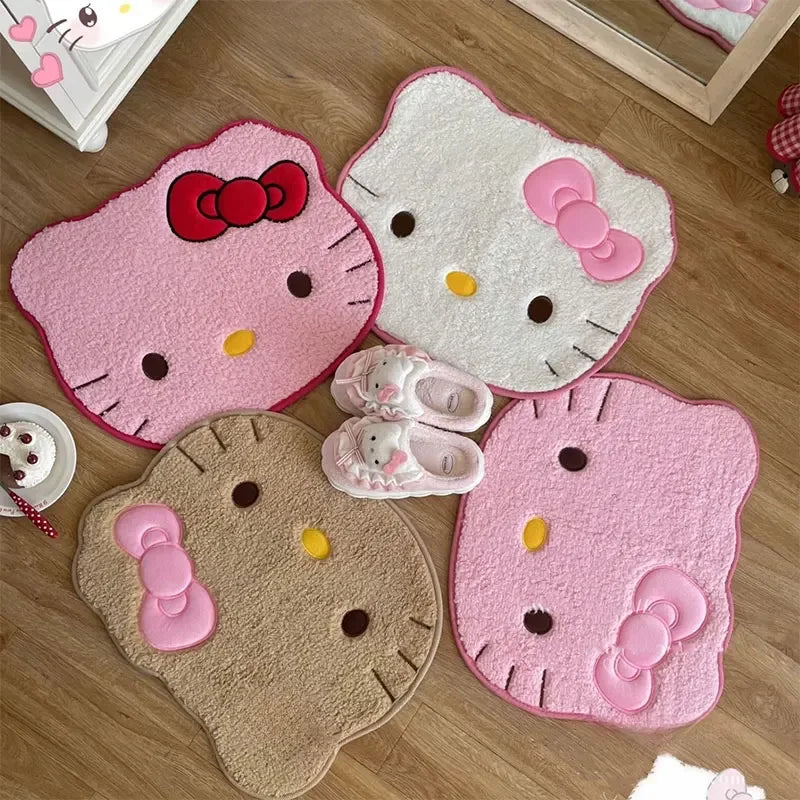 Tapis Hello Kitty en peluche pour chambre à coucher, antidérapant, doux, pour voiture, salle de bain, décoration, jouets, vente en gros
