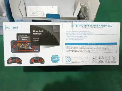 Console de jeu portable HG-943 4,3'' MD 16 bits HDMI TV Console de jeu rétro Console d'arcade 2 joueurs sans fil avec 118 jeux prenant en charge les cartes de jeu