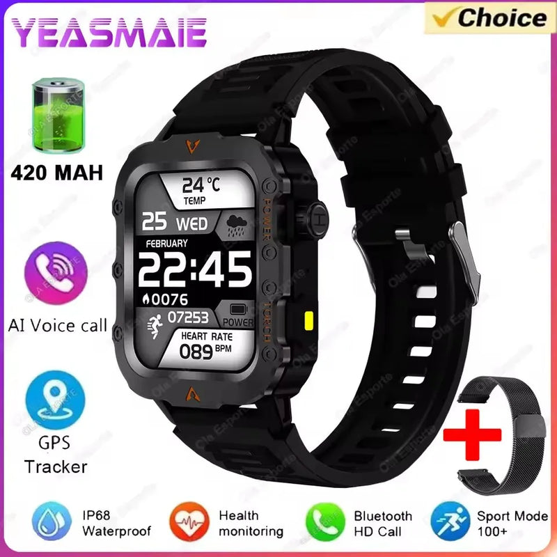 ⌚TitanForce GPS™ 2025 – Montre Intelligente Militaire Étanche, Sport & Santé | Homme Aventure & Performance